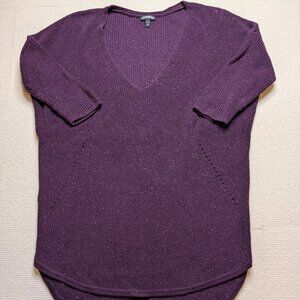 Express purple V neck sparkle sweater - size Medium